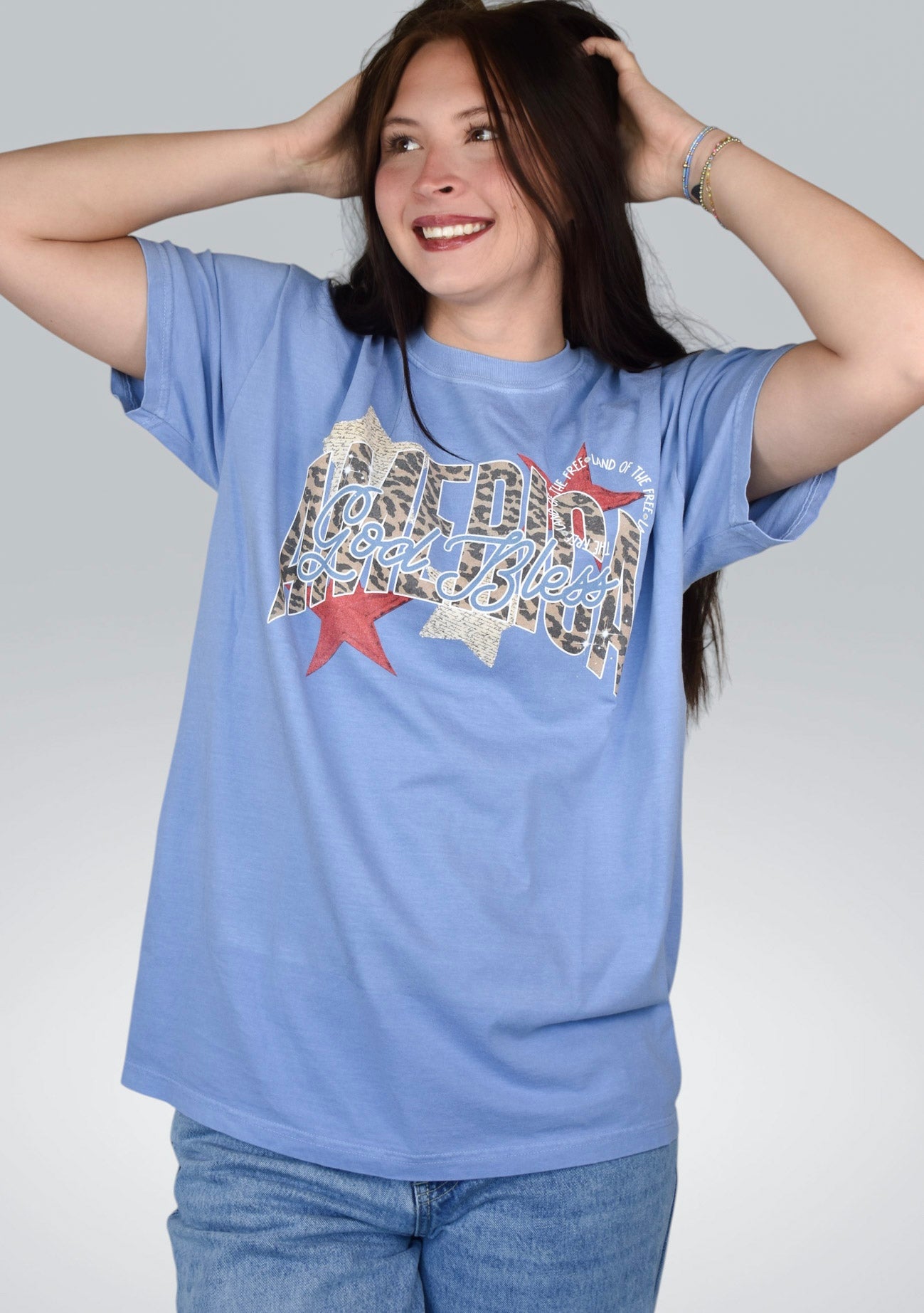 Leopard America Comfort Colors Tee