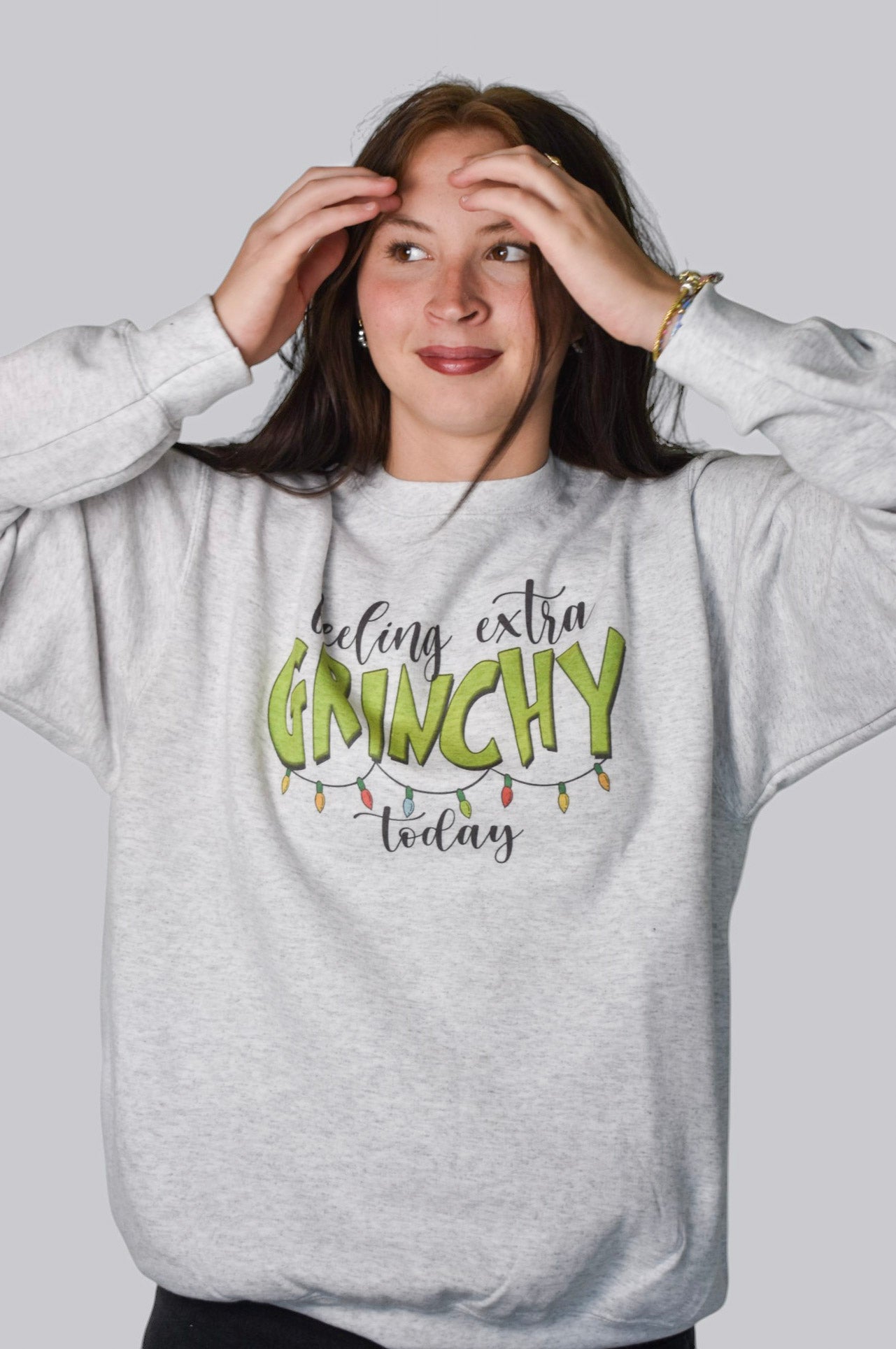 Extra Grinchy crewneck sweatshirt