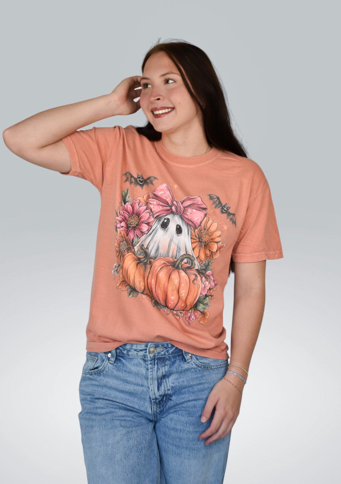 Floral Ghost Comfort Colors Tee