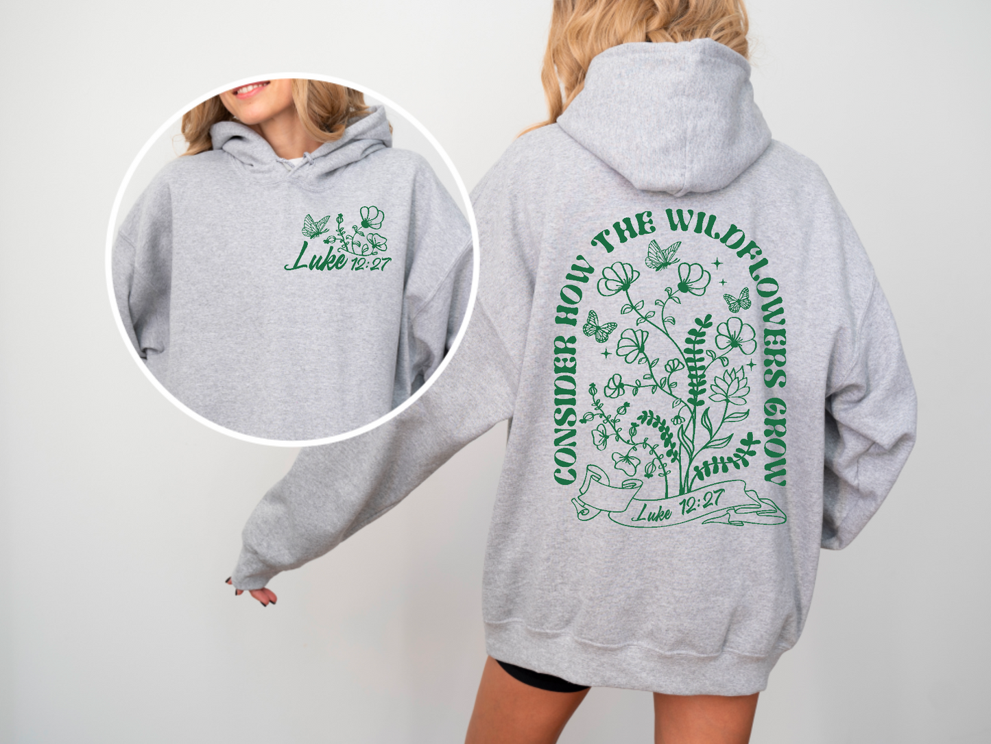 Consider the Wildflowers Arched Design Hoodie