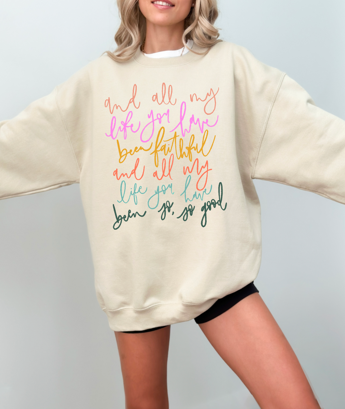 Goodness of God All My Life Crewneck Sweatshirt
