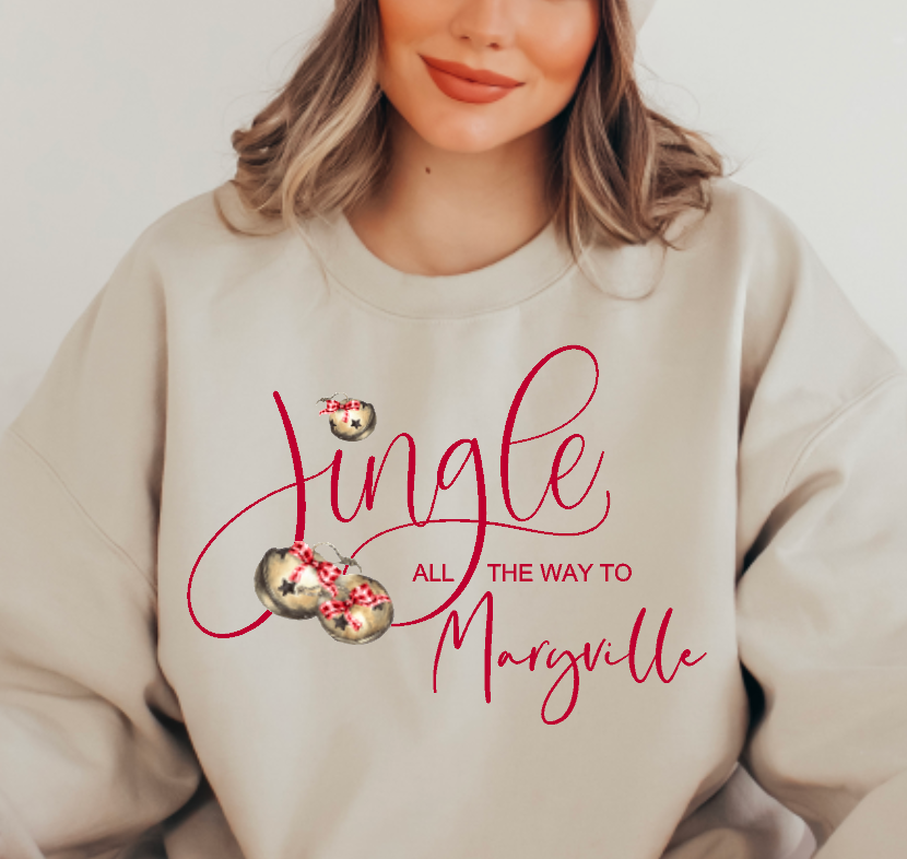 Jingle all the way to Maryvllle (customizable) crewneck sweatshirt