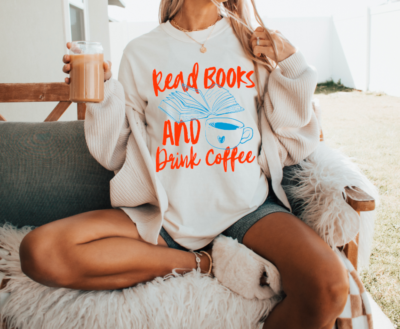Read Books and Drink Coffee Comfort Colors