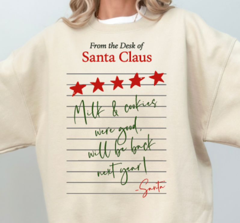 From the desk of Santa Claus crewneck sweatshirt