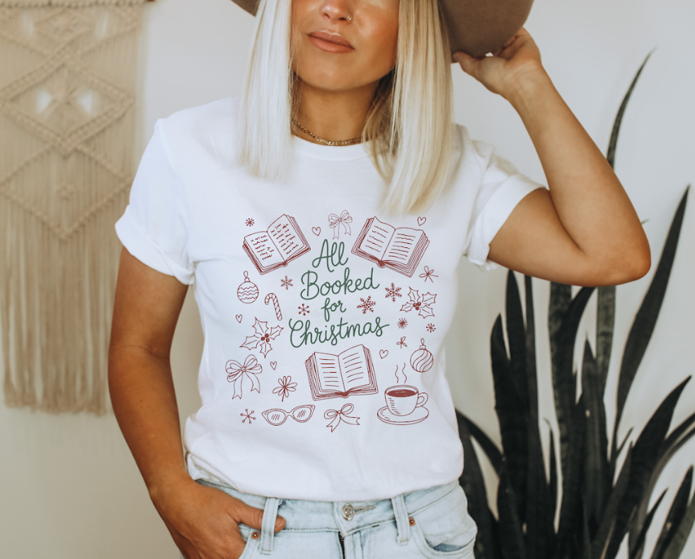 Booked for Christmas Short Sleeve
