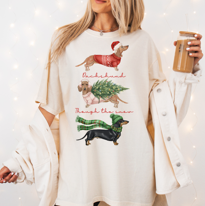 Christmas Weenies Comfort Colors Tee