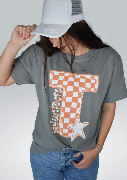 Tennessee Checkerboard Comfort Colors Tee
