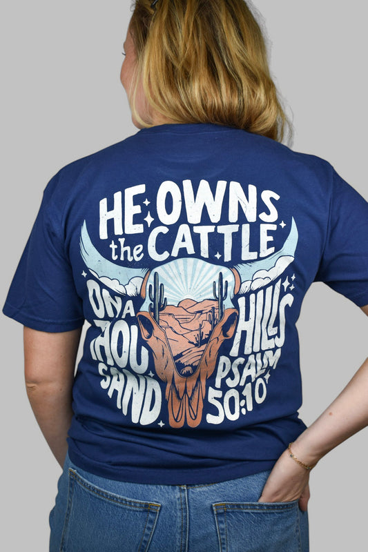Owns Cattle – Comfort Colors Tee