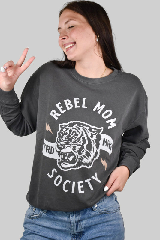 Rebel Mom Society Comfort Colors Crewneck Sweatshirt