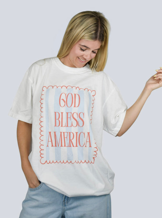 God Bless America Comfort Colors Tee
