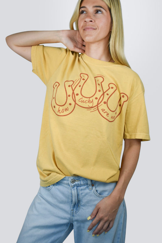 Lucky Horseshoes Comfort Colors Tee