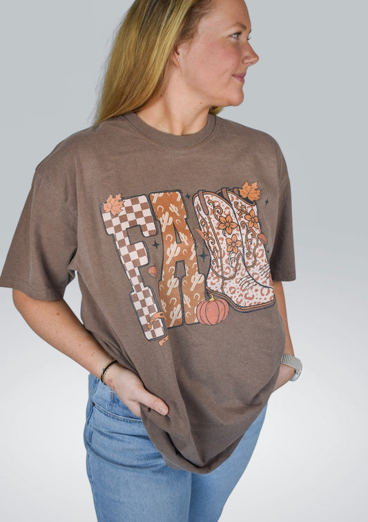 Fall Boots Comfort Colors Tee