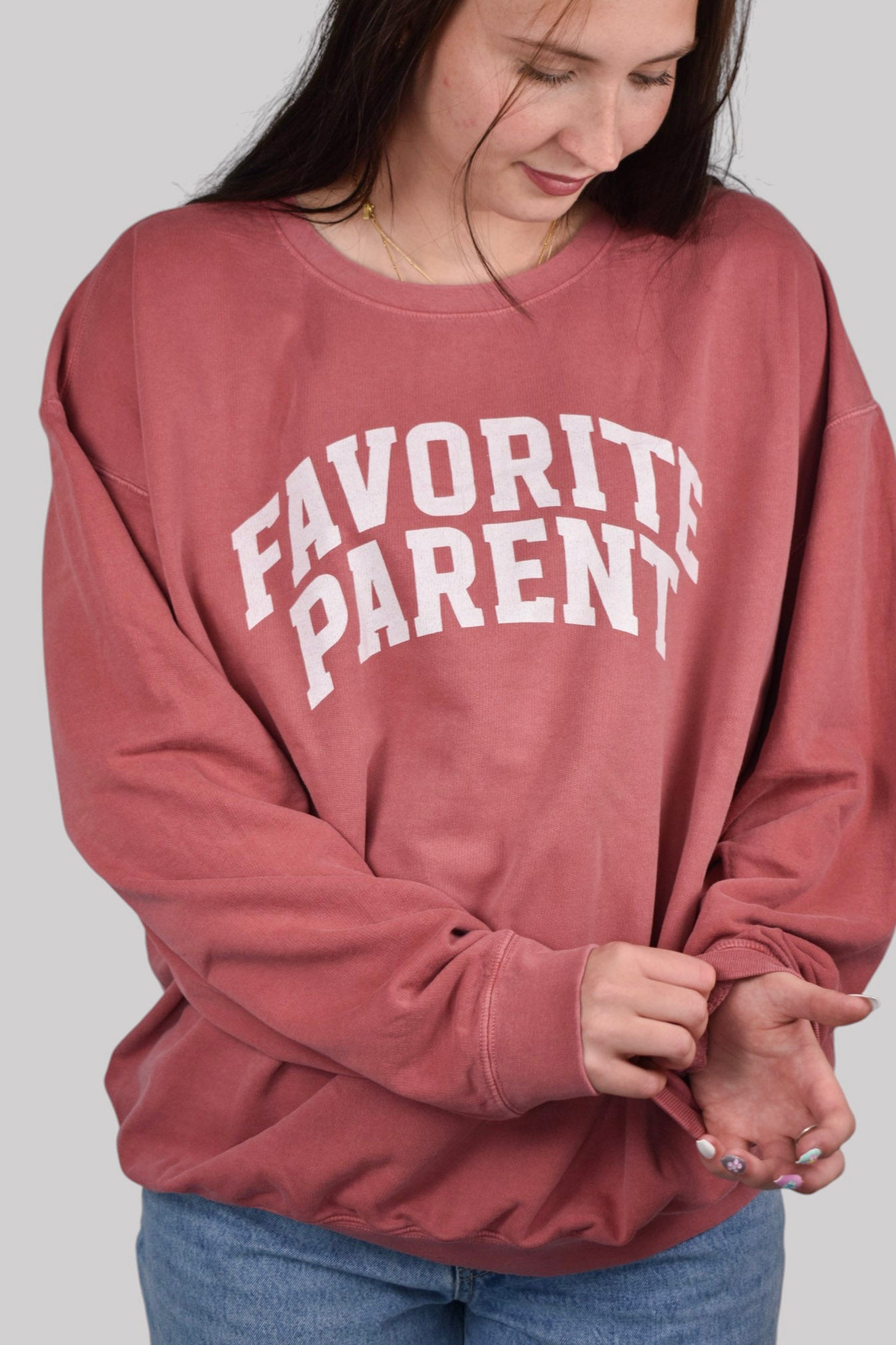Favorite Parent Comfort Colors Crewneck Sweatshirt