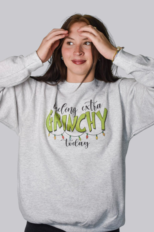 Extra Grinchy crewneck sweatshirt