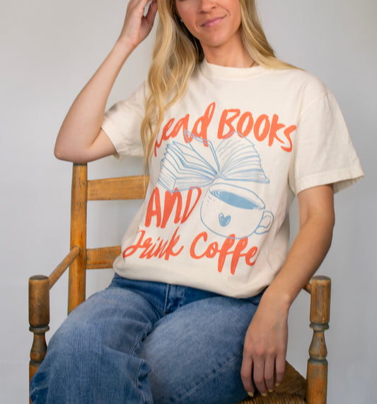 Read Books and Drink Coffee Comfort Colors