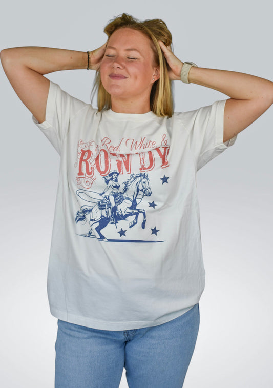 Red White Rowdy – Vintage White