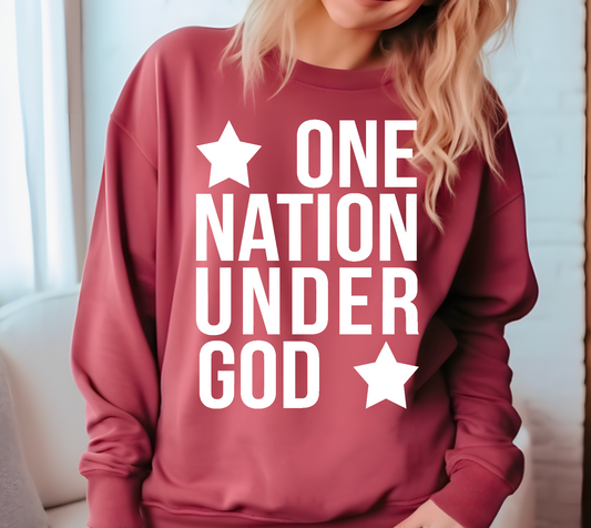 One Nation Under God Comfort Colors Sweatshirt