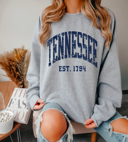 Tennessee Distressed Arch est 1794 Crewneck Sweatshirt