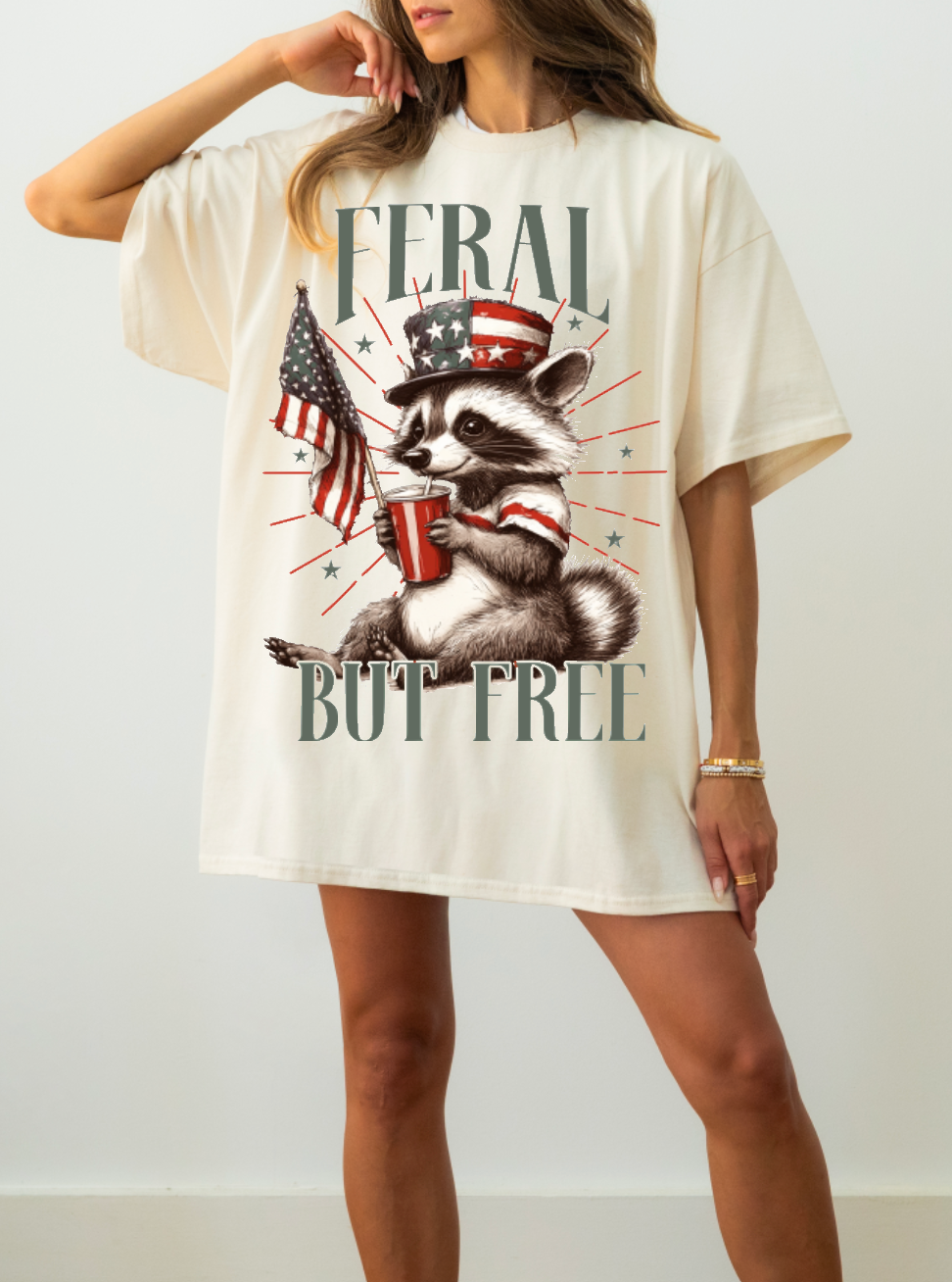 Feral but Free comfort colors