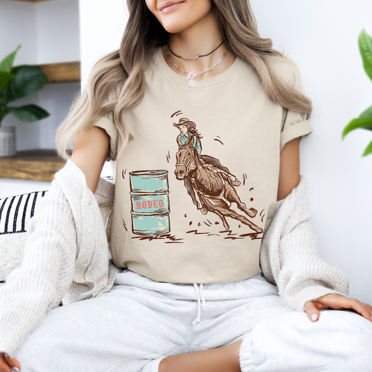 Barrel Racer Vintage Washed Tee
