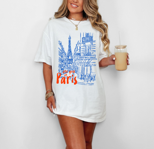 See You in Paris Comfort Colors Tee
