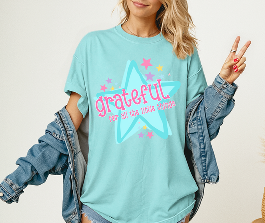 Grateful Little Things Comfort Colors Tee