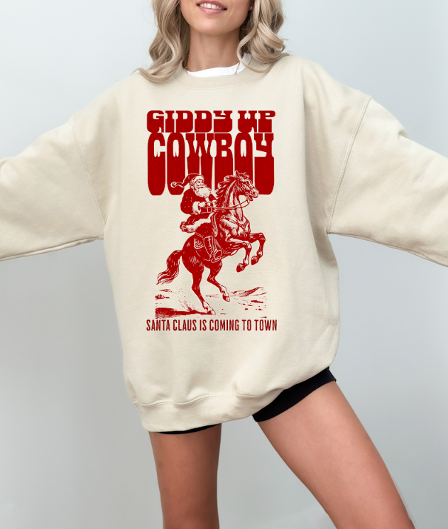 Cowboy Christmas Crewneck Sweatshirt
