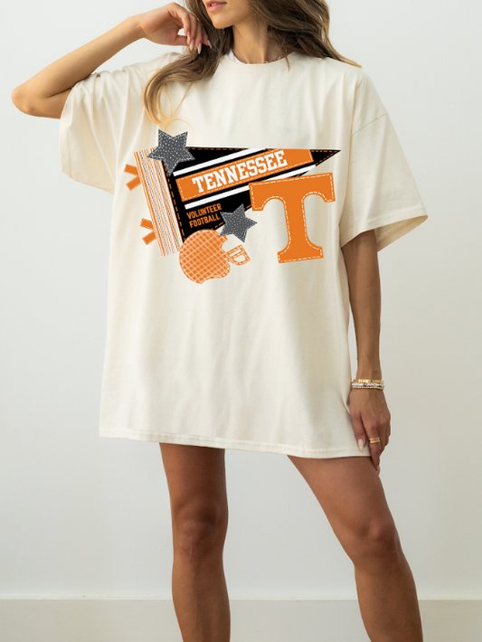 Orange Bloom Pennant Comfort Colors Tee