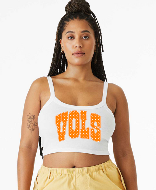 Polka Dot Vols Spaghetti Tank