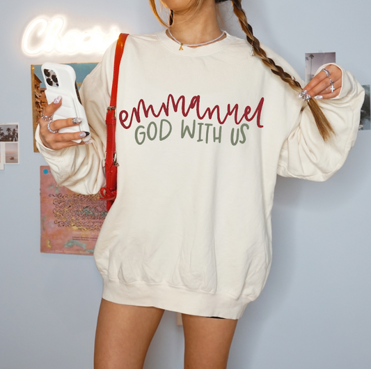 Emmanuel God With Us Crewneck Sweatshirt