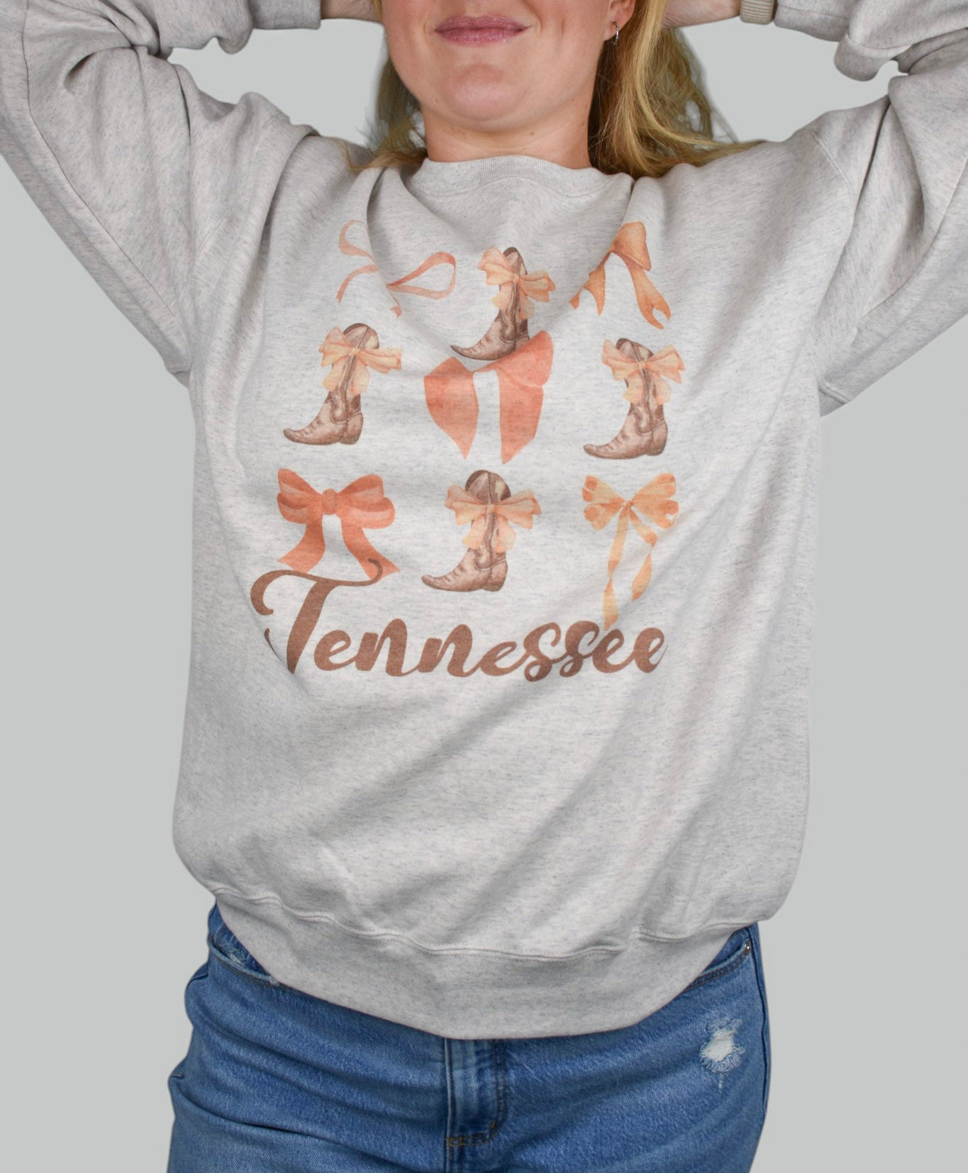Tennessee Boots and Bows Crewneck Sweatshirt