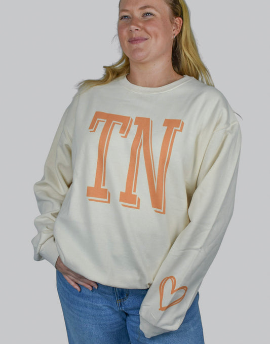 TN sleeve heart Crewneck Sweatshirt