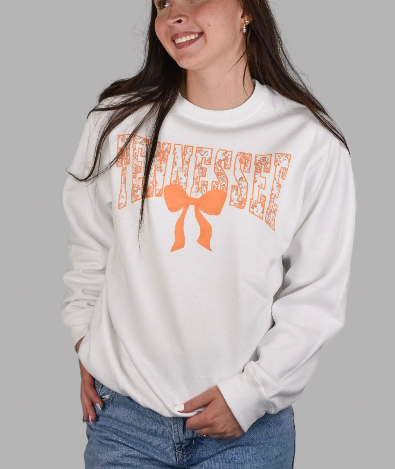 Orange Bow Tennessee Crewneck Sweatshirt
