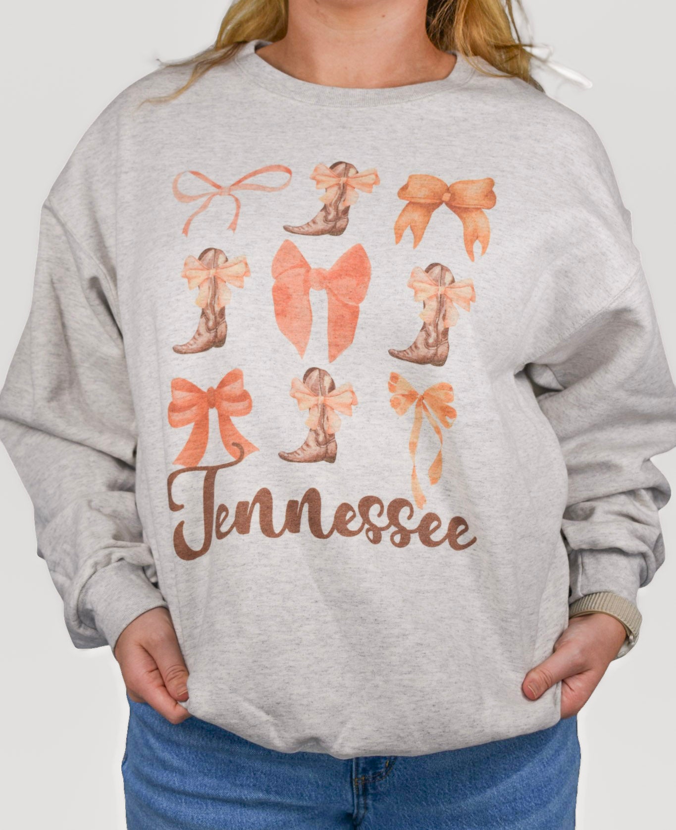 Tennessee Boots and Bows Crewneck Sweatshirt