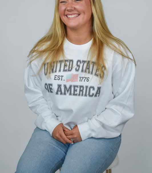United States of America Vintage Crewneck Sweatshirt